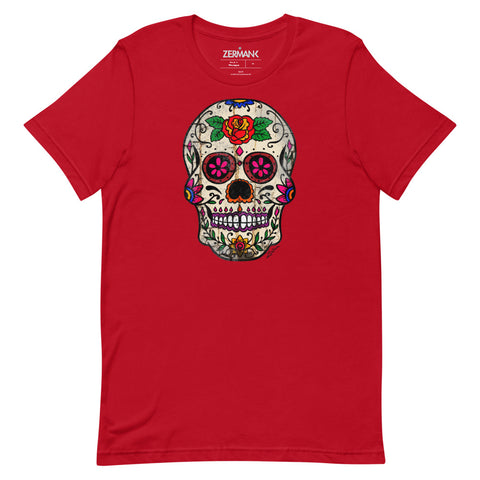 Rosa Sugar Skull - Men's T-Shirt