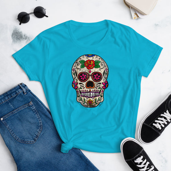 Rosa Sugar Skull - Women's T-shirt